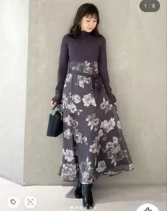 専用出品　Mercury duo フラワードッキングロングスリーブワンピース
