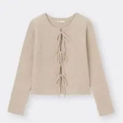 【GU】フロントリボンカーディガン