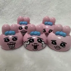 走れ‼︎おぱんちゅうさぎ‼︎お顔フィギュア　おぱんちゅうさぎ　5点セット