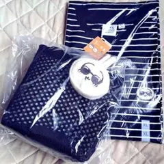 ちいかわ うさぎ GU ポーチ付き トートバッグ ボーダー Tシャツ XL