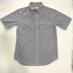 ザノースフェイス 半袖シャツ ネイビー×ホワイト S
