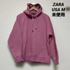 ZARA USA M 未使用 ピンク パーカー フーディーのサムネイル