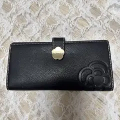 即購入⭕️☪️✨クレイサス花モチーフ付きブラック長財布❣️匿名配送‼️