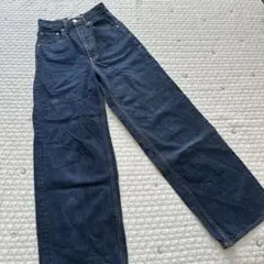 AZUL by MOUSSY ダークブルー ワイドレッグデニム XS