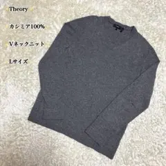 Theory セオリー　カシミア　ニット　セーター　Vネック　男女兼用　Lサイズのサムネイル