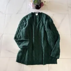 MAX MARA WEEKEND モヘア　緑　ケーブルニットローゲージ　Mのサムネイル