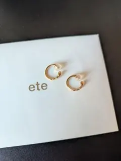 ete ビジューハグピアス 片耳のみ 左 - メルカリ
