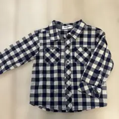 チェック柄長袖シャツ 90cm