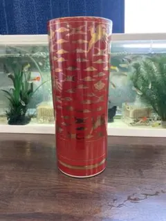 九谷焼 久谷永楽 秀山 丸高製陶朱色 金彩 鳳凰文 陶磁器 花瓶 九谷焼 久谷永楽 秀山 丸高製陶朱色 金彩 鳳凰文 陶磁器 花瓶 - メルカリ
