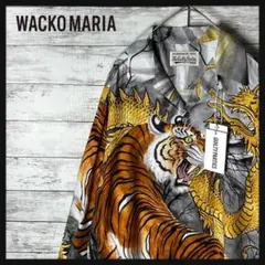 WACKOMARIA タイガーハワイアンシャツ S ブラック 18AW 李朝猫虎