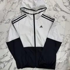 adidas フード付きウィンドブレーカー Sサイズ