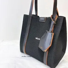 未使用級✨アーロン　トート　メッシュ　ハンドバッグ　希少　ブラック　ポーチ付き