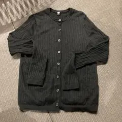 UNIQLO メリノリブクルーネックシ ヨートカーディガン　LL