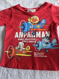 アンパンマン 半袖Tシャツ レッド 90cm