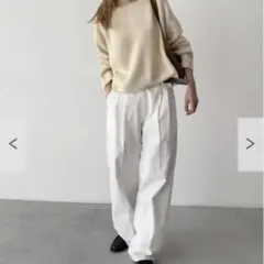 El mar ラグランボートネックニット美品　クリームのサムネイル