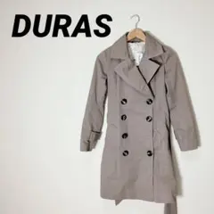 N116−12◯ DURAS ダブルブレスト グレーコート レディース