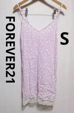 FOREVER21 花柄 ランジェリー キャミワンピース 薄手 S 新品タグ付き