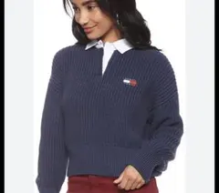 TOMMY JEANS ネイビー ニットセーター Sサイズ