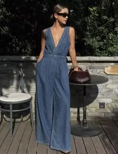 SHEIN デニム オールインワン ワイドパンツのサムネイル