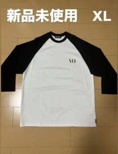 新品未使用 ラグラン長袖カットソー ホワイト×ブラック XLのサムネイル