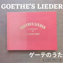洋書　ヴィンテージ 楽譜　貴重　レア本　詩人ゲーテのうた