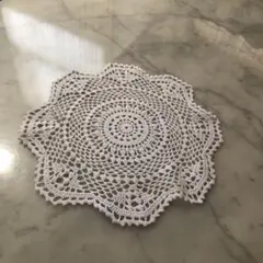 フランス　アンティーク　ヴィンテージ　クロス　手編み