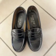 HARUTA ブラック ローファー ストレートチップ22.5