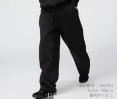 ユニクロ シー スウェットワイドパンツ ブラック 黒 丈長め M