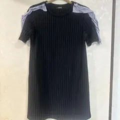 ZARA TRAFALUC ストライプ 半袖ワンピース Mのサムネイル