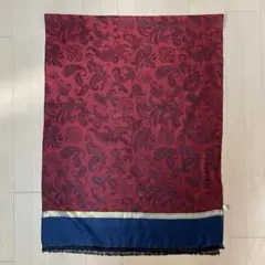 ペイズリー柄　ラメライン入　赤　ストール【匿配・送料込】