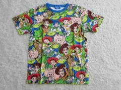 東京ディズニーリゾート トイストーリー Tシャツ S　青エリ総柄　ok2507C