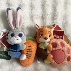 ズートピア　ジュディ　ニック　ぬいぐるみキーホルダー　マスコットキーホルダー①
