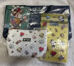 BT21 キャラクターポーチ ミニトート　ミニクリアファイル未使用　3点セット