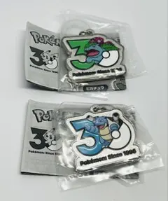 ポケモン30周年　メタルチャームマスコット　カメックス　フシギバナ