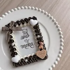 ホイップデコ トレカケース 茶色 チョコレート バレンタイン くま ハート