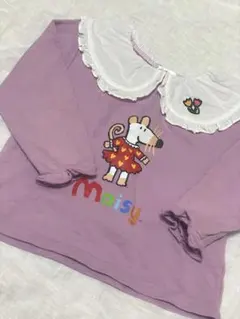 バースデイ maisy 襟付き薄手トレーナー 90 紫