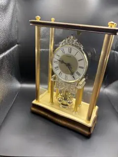 レア美品】昭和レトロ 日本美術時計 Nマーク 置き時計 ゼンマイ式 GOLD