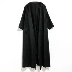 働衣　ドーイ　DOI　リネン　ガウン　ロング　コート　黒　F 2026年最新】DOI 働衣の人気アイテム - メルカリ
