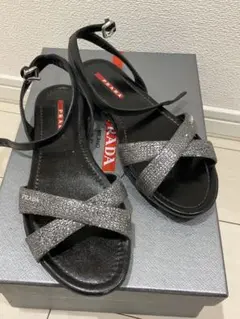 PRADA クロスストラップサンダル　22.5