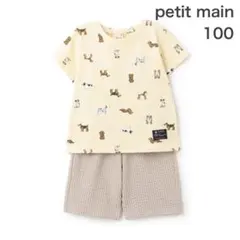 【新品】プティマイン　boys半袖パジャマ　犬　男の子　女の子　100