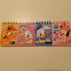 東京ディズニーリゾート メモ帳 ミニーマウス プルート ドナルド デイジー