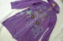 アルベロベロ プリント 装飾付き フーディー ロング ジャケット スウェット