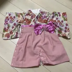 スウィートマミー　袴ロンパース　ベビー　ベビー袴　50サイズ　70サイズ　ピンク
