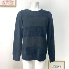 新品 肌触り最高 メンズ ニット セーター ボーダー ブラック 黒 LL 男性