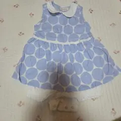 SENSE OF WONDER 水色ドット柄ワンピース 8 美品