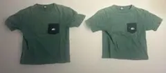 CAMP7 Tシャツ 140 120 2枚セット カーキ お揃い 兄弟 姉妹