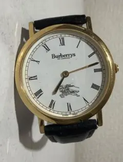 116 稼動 BURBERRY時計 メンズ 3200 ゴールド ホワイトローマン - メルカリ