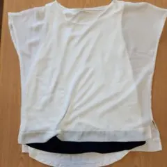 Green Balm journee ホワイト半袖シャツ シアー素材