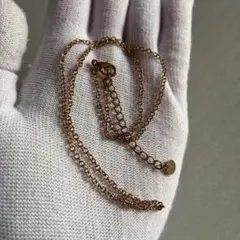 ヴィンテージ アジャスターゴールドカラーチェーンネックレス ロングガードチェーン