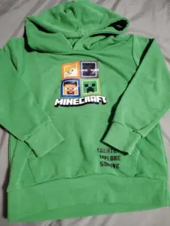 Minecraft フード付きパーカー 130cm 緑